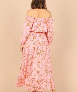 PUP52 Kasey Off Shoulder Top - Pink Clothing