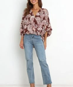 PUP52 Clothing Kendra Top - Chocolate Brown