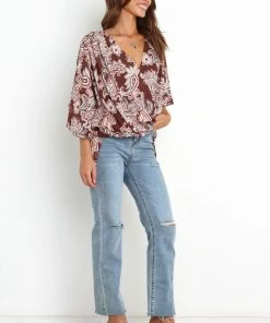 PUP52 Clothing Kendra Top - Chocolate Brown