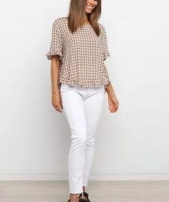 PUP53 Khloer Top - Beige Clothing