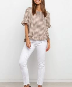 PUP53 Khloer Top - Beige Clothing