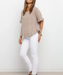 PUP53 Khloer Top - Beige Clothing