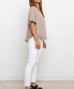 PUP53 Khloer Top - Beige Clothing