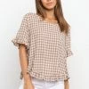 PUP53 Khloer Top - Beige Clothing