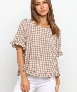 PUP53 Khloer Top - Beige Clothing
