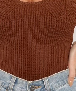 PUP3 Clothing Kourtney Top - Chocolate Brown