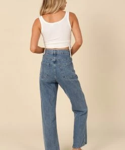 PUP14 Kylie Gathered Side Tank Top - White