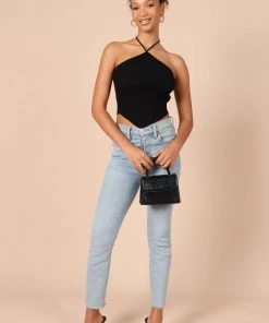 PUP14 Clothing Larissa Halter Knit Top - Black