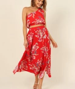 PUP4 Laura Top - Red Floral Clothing