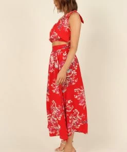 PUP4 Laura Top - Red Floral Clothing