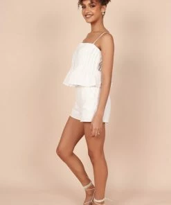 PUP65 Lisa Peplum Top - Ivory