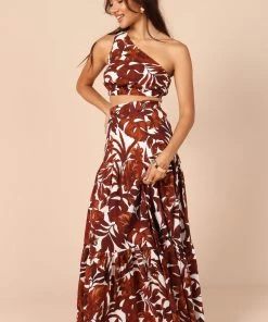 PUP27 Clothing Lorelei Top - Chocolate Floral