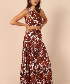 PUP27 Clothing Lorelei Top - Chocolate Floral