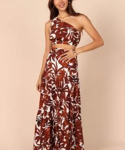 PUP27 Clothing Lorelei Top - Chocolate Floral