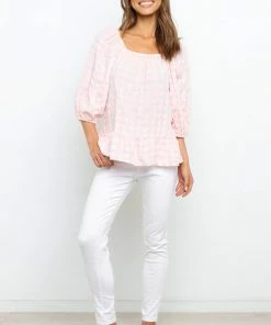 PUP50 Lulu Top - Pink Gingham