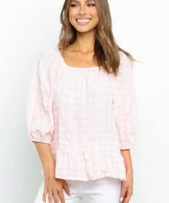 PUP50 Lulu Top - Pink Gingham