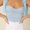 PUP18 Clothing Maisie Top - Pale Blue