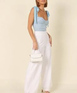 PUP18 Clothing Maisie Top - Pale Blue
