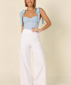 PUP18 Clothing Maisie Top - Pale Blue