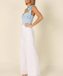 PUP18 Clothing Maisie Top - Pale Blue