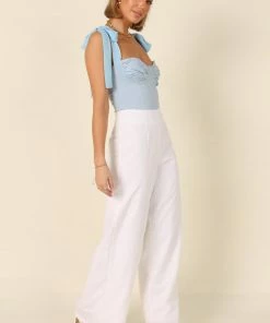 PUP18 Clothing Maisie Top - Pale Blue