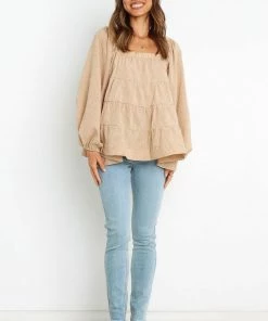 PUP51 Maren Top - Camel Clothing