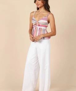 PUP8 Clothing Matilda Peplum Top - Multi Stripe