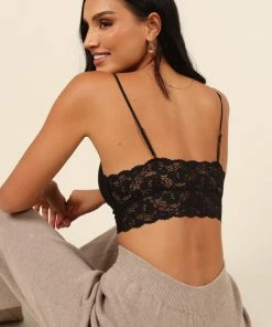 PUP64 Bump Friendly Matteo Lace Bralette - Black
