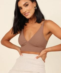 PUP64 Bump Friendly Matteo Lace Bralette - Brown