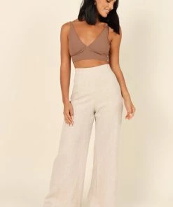 PUP64 Bump Friendly Matteo Lace Bralette - Brown