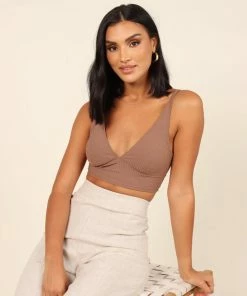 PUP64 Bump Friendly Matteo Lace Bralette - Brown