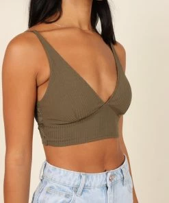 PUP64 Matteo Lace Bralette - Olive Bump Friendly