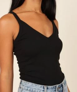 PUP64 Mikaela Tank Top - Black Clothing