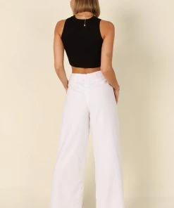 PUP14 Monica Cropped Knit Top - Black Clothing