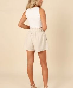 PUP14 Monica Cropped Knit Top - White