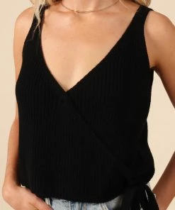 PUP65 Naomi Wrap Top - Black