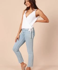 PUP65 Naomi Wrap Top - White For The Bride