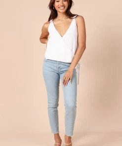 PUP65 Naomi Wrap Top - White For The Bride
