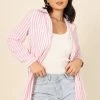 PUP4 Clothing Natalia Shirt - Pink Stripe