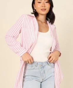 PUP4 Clothing Natalia Shirt - Pink Stripe