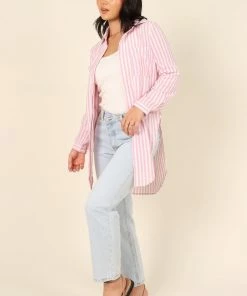PUP4 Clothing Natalia Shirt - Pink Stripe