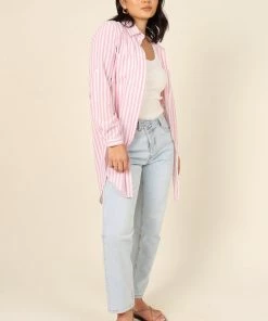 PUP4 Clothing Natalia Shirt - Pink Stripe