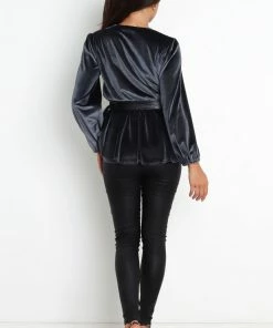 PUP49 Olivia Top - Steel Blue