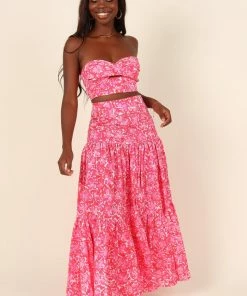 PUP26 Petunia Top - Pink Floral Clothing