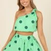 PUP4 Clothing Phillipa Top - Green Spot
