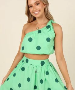 PUP4 Clothing Phillipa Top - Green Spot
