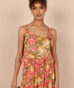 PUP49 Clothing Pissaro Frill Cropped Top - Floral