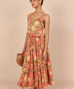 PUP49 Clothing Pissaro Frill Cropped Top - Floral