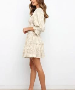 PUP51 Clothing Porter Top - Beige Gingham