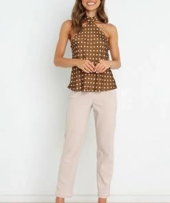 PUP14 Riki Top - Chocolate Brown Clothing